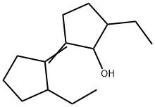 Cyclopentanol, 2-ethyl-5-(2-ethylcyclopentylidene)- (9CI) Struktur