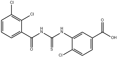 4-CHLORO-3-[[[(2,3-DICHLOROBENZOYL)AMINO]THIOXOMETHYL]AMINO]-BENZOIC ACID Struktur