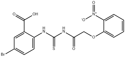 5-BROMO-2-[[[[(2-NITROPHENOXY)ACETYL]AMINO]THIOXOMETHYL]AMINO]-BENZOIC ACID Struktur