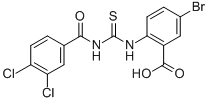 5-BROMO-2-[[[(3,4-DICHLOROBENZOYL)AMINO]THIOXOMETHYL]AMINO]-BENZOIC ACID Struktur