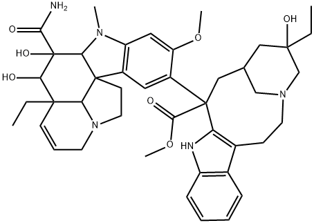 DESACETYLVINBLASTINEAMIDE Struktur