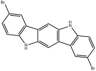 2,8-二溴-5,11-二氫吲哚并[3,2-B]咔唑, 536757-96-7, 結(jié)構(gòu)式