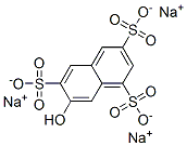 trisodium 7-hydroxynaphthalene-1,3,6-trisulphonate Struktur