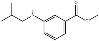 Benzoic acid, 3-[(2-methylpropyl)amino]-, methyl ester (9CI) Struktur