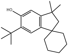 6'-(tert-butyl)-2',3'-dihydro-3',3'-dimethylspiro[cyclohexane-1,1'-[1H]indene]-5'-ol  Struktur