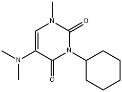 3-Cyclohexyl-5-(dimethylamino)-1-methyluracil Struktur