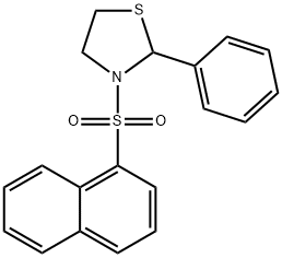 Thiazolidine, 3-(1-naphthalenylsulfonyl)-2-phenyl- (9CI) Struktur