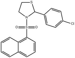 Thiazolidine, 2-(4-chlorophenyl)-3-(1-naphthalenylsulfonyl)- (9CI) Struktur