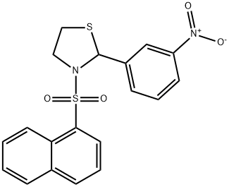 Thiazolidine, 3-(1-naphthalenylsulfonyl)-2-(3-nitrophenyl)- (9CI) Struktur