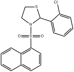 Thiazolidine, 2-(2-chlorophenyl)-3-(1-naphthalenylsulfonyl)- (9CI) Struktur