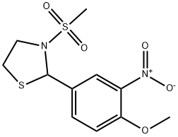 Thiazolidine, 2-(4-methoxy-3-nitrophenyl)-3-(methylsulfonyl)- (9CI) Struktur