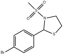 Thiazolidine, 2-(4-bromophenyl)-3-(methylsulfonyl)- (9CI) Struktur