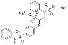 disodium 1-phenyl-3-[[4-[(2-pyridylamino)sulphonyl]phenyl]amino]propane-1,3-disulphonate Struktur