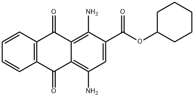 1,4-Diamino-9,10-dihydro-9,10-dioxoanthracene-2-carboxylic acid cyclohexyl ester Struktur