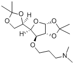 1,2:5,6-DI-O-ISOPROPYLIDENE-3-O-(3-DIMETHYLAMINOPROPYL)-ALPHA-D-GLUCOFURANOSE Struktur