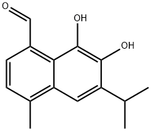 7,8-Dihydroxy-6-isopropyl-4-methyl-1-naphthalenecarbaldehyde Struktur