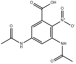 3,5-BIS(ACETYLAMINO)-2-NITRO-BENZOIC ACID Struktur