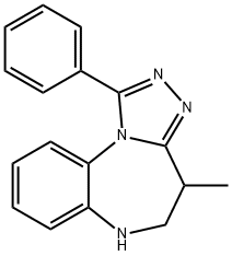 5,6-Dihydro-4-methyl-1-phenyl-4H-[1,2,4]triazolo[4,3-a][1,5]benzodiazepine Struktur