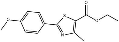 2-(4-Methoxy-phenyl)-4-methyl-thiazole-5-carboxylicacidethylester Struktur