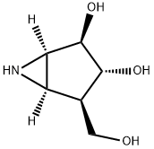 6-Azabicyclo[3.1.0]hexane-2,3-diol, 4-(hydroxymethyl)-, (1R,2R,3R,4R,5R)- (9CI) Struktur