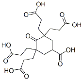 3,3,5,5-tetrakis(2-carboxyethyl)-4-oxo-cyclohexane-1-carboxylic acid Struktur