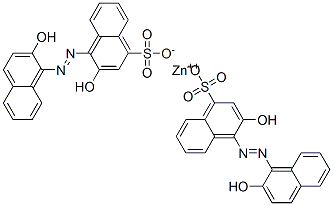 zinc 2,2'-dihydroxy-1,1'-azonaphthalene-4-sulphonate Struktur