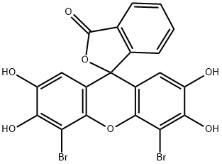 4',5'-Dibromo-2',3',6',7'-tetrahydroxyspiro[isobenzofuran-1(3H),9'-[9H]xanthen]-3-one Struktur