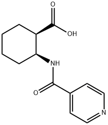 Cyclohexanecarboxylic acid, 2-[(4-pyridinylcarbonyl)amino]-, (1R,2S)- (9CI) Struktur