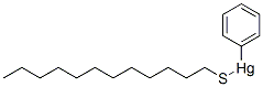 (Dodecylthio)phenylmercury(II) Struktur