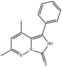 2,4-DIMETHYL-5-PHENYLIMIDAZO[1,5-B]PYRIDAZINE-7-THIOL Struktur