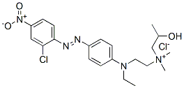 [2-[[4-[(2-chloro-4-nitrophenyl)azo]phenyl]ethylamino]ethyl](2-hydroxypropyl)dimethylammonium chloride Struktur