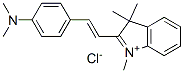 2-[2-[4-(dimethylamino)phenyl]vinyl]-1,3,3-trimethyl-3H-indolium chloride Struktur