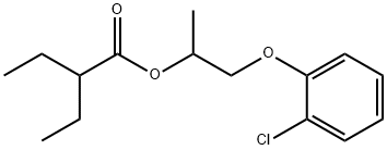 1-(2-chlorophenoxy)propan-2-yl 2-ethylbutanoate Struktur