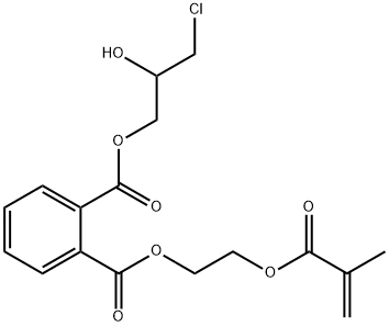 2-[(2-methyl-1-oxoallyl)oxy]ethyl hydrogen 3-chloro-2-hydroxypropylphthalate Struktur