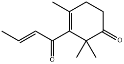 2,2,4-Trimethyl-3-[(E)-1-oxo-2-butenyl]-3-cyclohexen-1-one Struktur