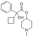 N-methyl-4-piperidylcyclobutylphenyl glycolate Struktur