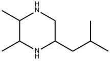 2,3-Dimethyl-5-(2-methylpropyl)piperazine Struktur