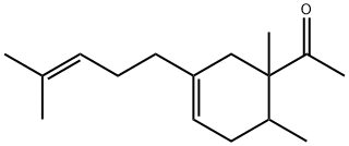 1-[1,6-dimethyl-3-(4-methylpent-3-enyl)-3-cyclohexen-1-yl]ethan-1-one Struktur