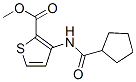 2-Thiophenecarboxylicacid,3-[(cyclopentylcarbonyl)amino]-,methylester Struktur