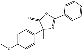 5(4H)-Oxazolone,  4-(4-methoxyphenyl)-4-methyl-2-phenyl- Struktur