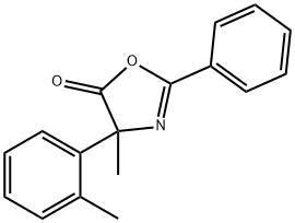 5(4H)-Oxazolone,  4-methyl-4-(2-methylphenyl)-2-phenyl- Struktur