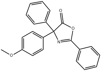 5(4H)-Oxazolone,  4-(4-methoxyphenyl)-2,4-diphenyl- Struktur