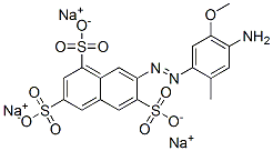 7-(4-Amino-5-methoxy-2-methylphenylazo)-1,3,6-naphthalenetrisulfonic acid trisodium salt Struktur