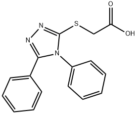 (4,5-DIPHENYL-4 H-[1,2,4]TRIAZOL-3-YLSULFANYL)-ACETIC ACID Struktur