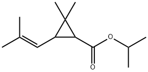 isopropyl 2,2-dimethyl-3-(2-methylprop-1-enyl)cyclopropanecarboxylate  Struktur