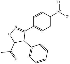 1-[4,5-Dihydro-3-(4-nitrophenyl)-4-phenylisoxazol-5-yl]ethanone Struktur