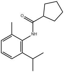 Cyclopentanecarboxamide, N-[2-methyl-6-(1-methylethyl)phenyl]- (9CI) Struktur