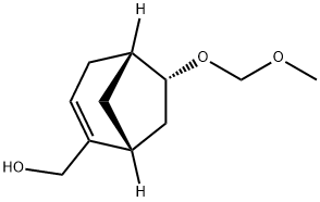 Bicyclo[3.2.1]oct-2-ene-2-methanol, 6-(methoxymethoxy)-, (1R,5S,6R)- (9CI) Struktur