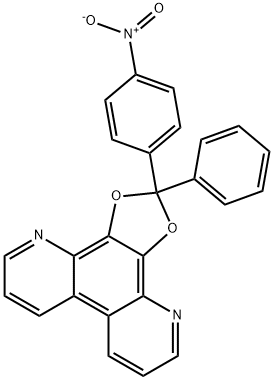 2-(4-ニトロフェニル)-2-フェニル-1,3-ジオキソロ[4,5-f][4,7]フェナントロリン 化學(xué)構(gòu)造式