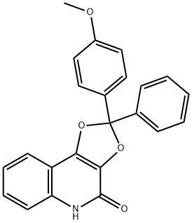 2-(4-Methoxyphenyl)-2-phenyl-1,3-dioxolo[4,5-c]quinolin-4(5H)-one Struktur